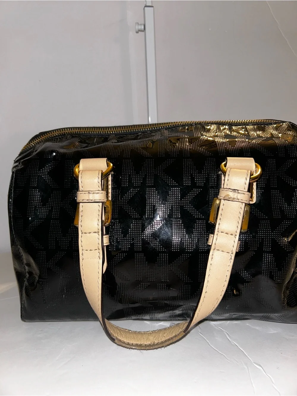 Michael Kors Black Patent Grayson Satchel